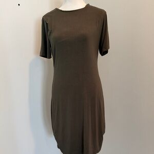 Good American Khaki Short Sleeve Top